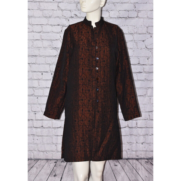 Chico's Design Embroidered Women's Button front Brocade Topper Coat Size 0-Small - Picture 1 of 8